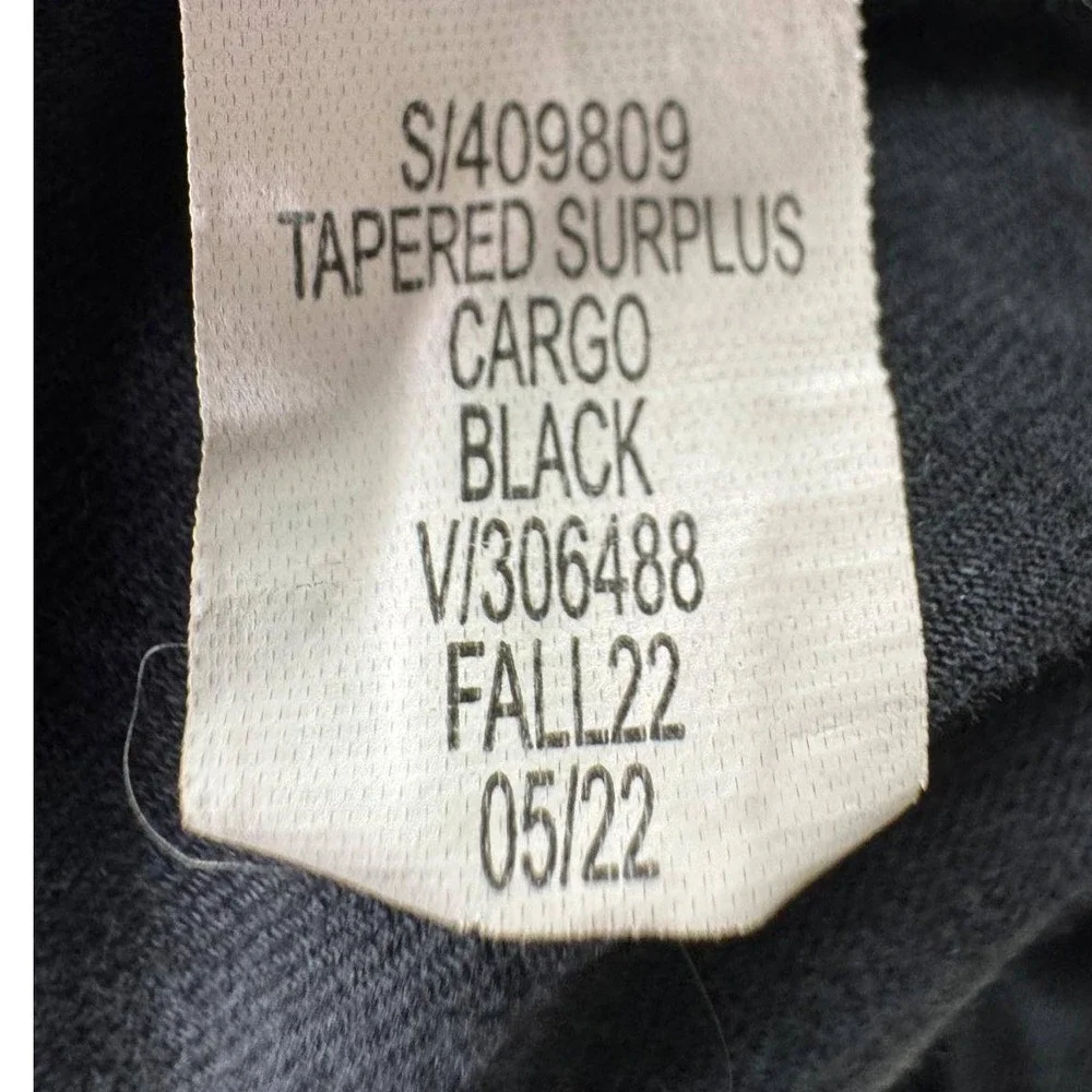 Banana Republic Mens 38x34 Tapered Surplus Cargo Pants Black Stretch